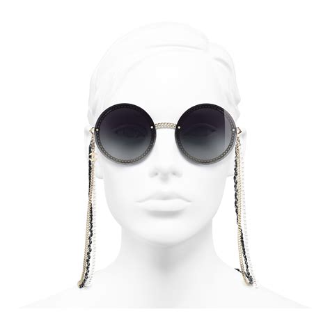 chanel round sunglasses ch4226 gold|CHANEL Sunglasses: Round Sunglasses, metal & calfskin — .